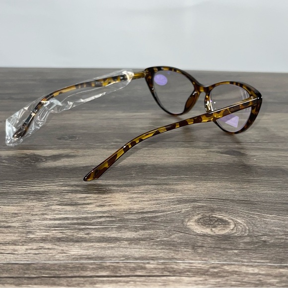 EYERUL +2.5 Blue Light Blocking Reading Glasses Tortoise Frame Women’s Readers - Picture 6 of 9